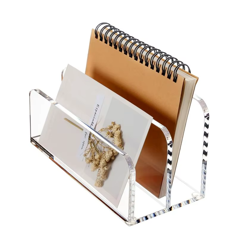 Organisateur de courrier de comptoir en acrylique ABKW avec compartiments de tri des lettres – Indispensable au bureau
