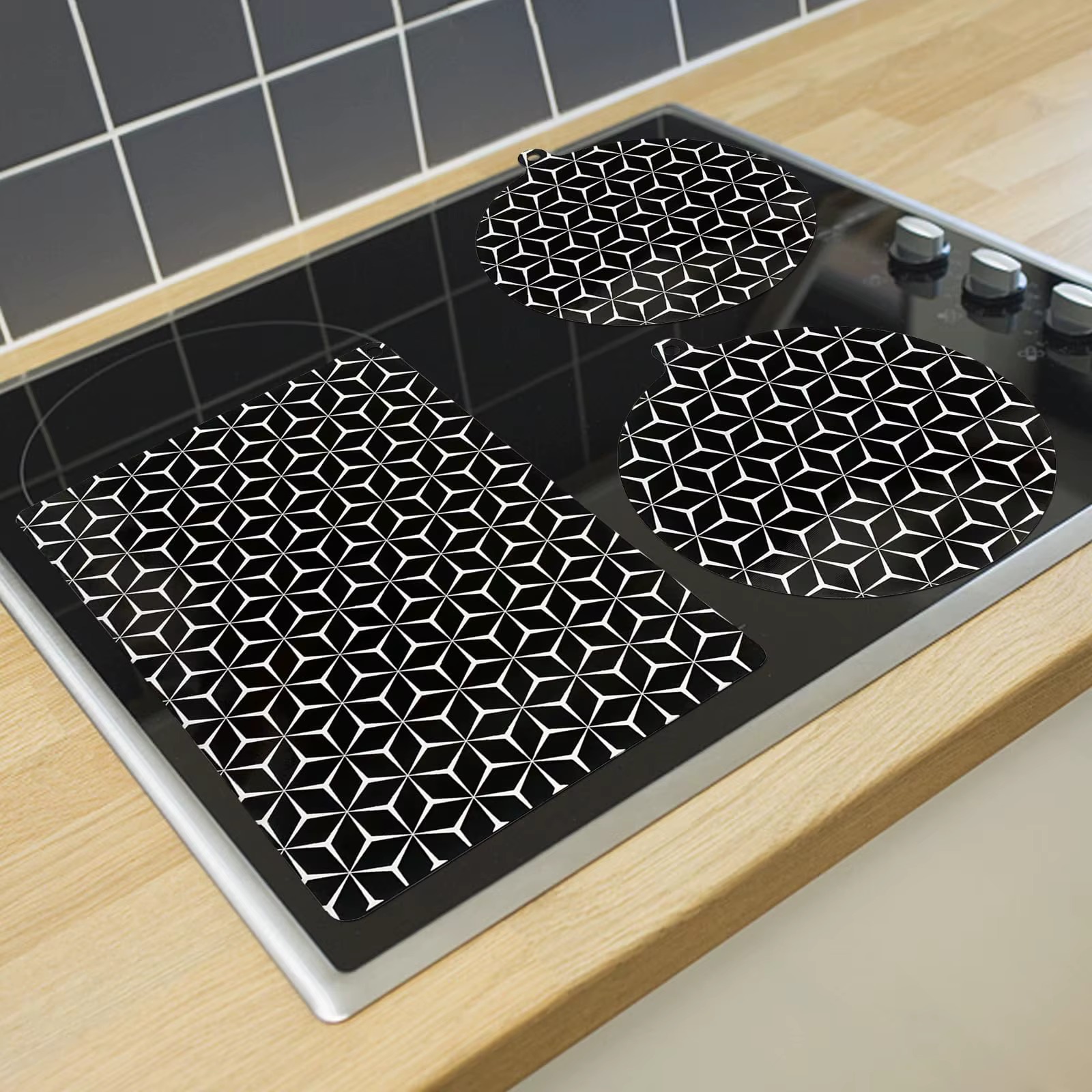 Tapis de protection pour table de cuisson à induction - Coussin en silicone en fibre de verre