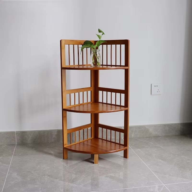Étagère de rangement multifonctionnelle en bois massif