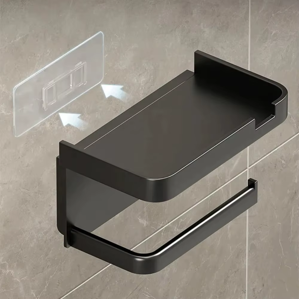 Support mural en plastique pour papier toilette
