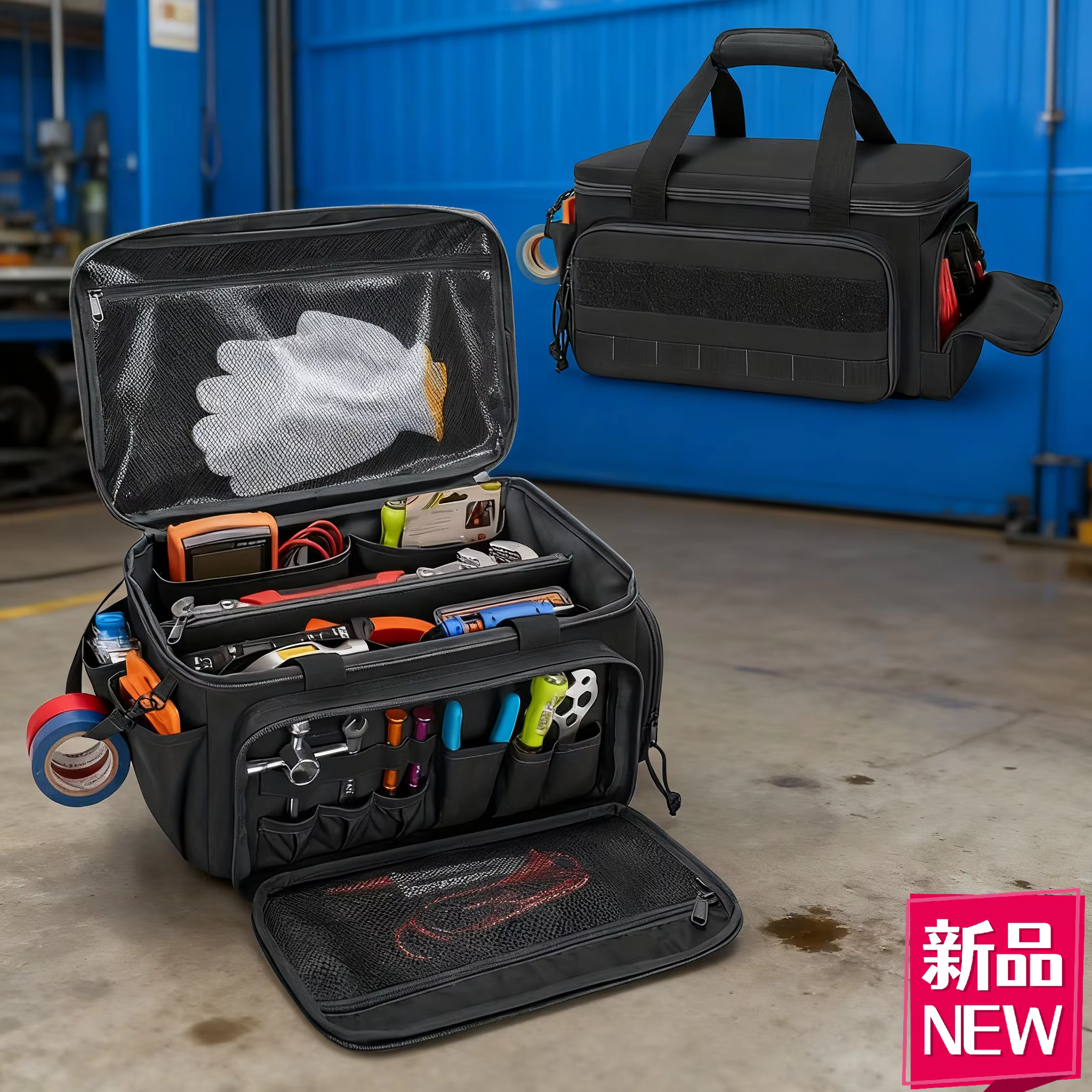 Sac de rangement d'outils à poignée Portable