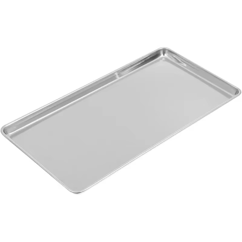 Assiette de service alimentaire en métal