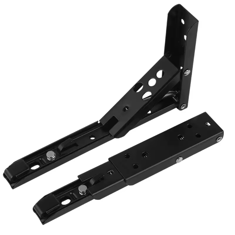 Support d'étagère pliant noir 8 "-14"