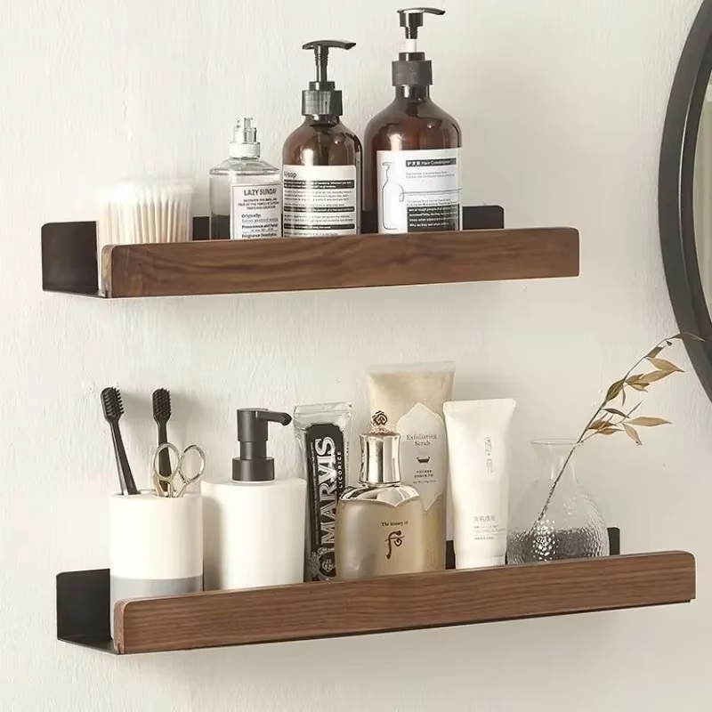 Étagère de salle de bain sans poinçon