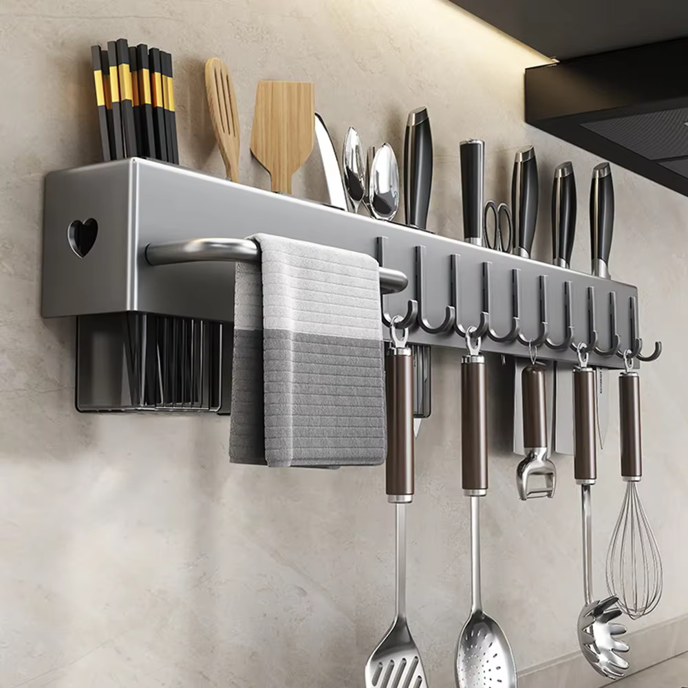 Organisateur de cuisine mural multifonctionnel