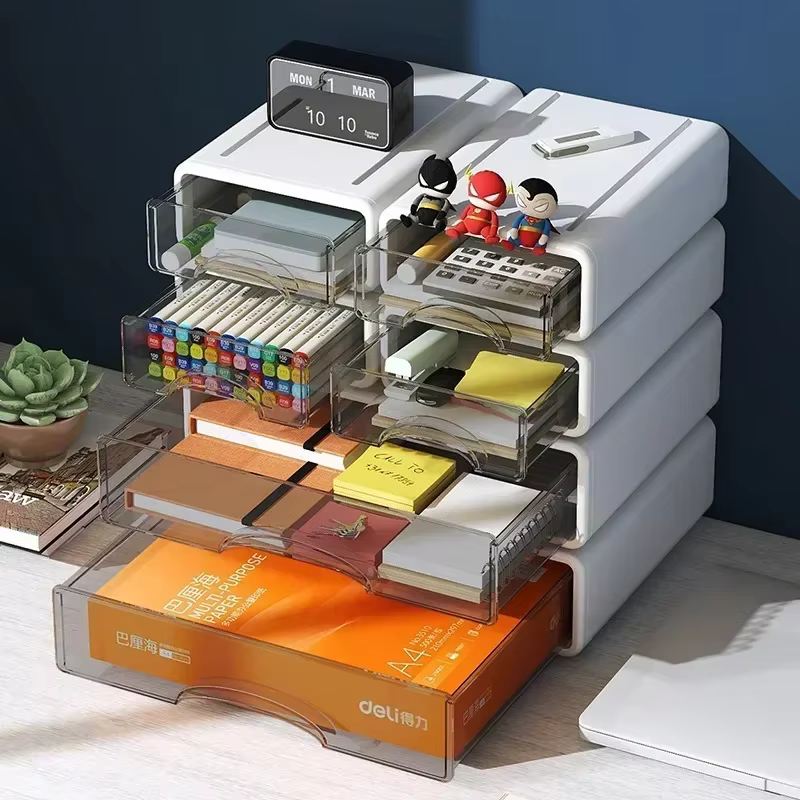 Boîte en plastique, organisateur de bureau