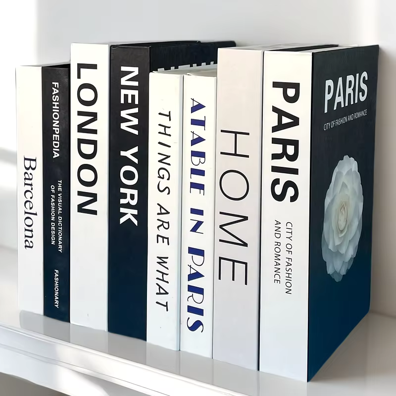 Boîte de rangement de faux livres de luxe