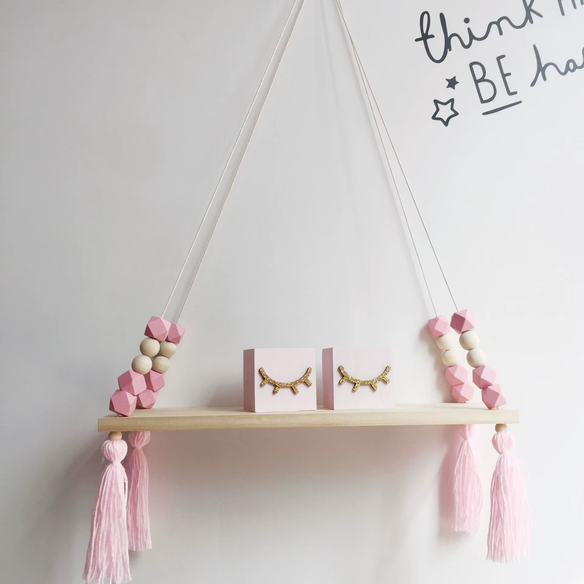 Étagère murale suspendue en macramé pour filles et enfants