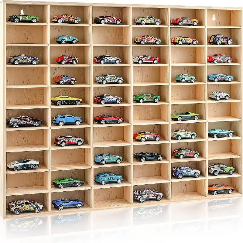 Boîte de rangement et de présentation multi-compartiments en bois