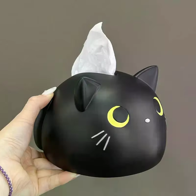 Boîte à mouchoirs en forme de chat mignon
