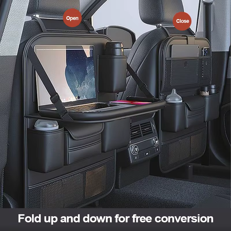 Support de rangement pour dossier de siège de voiture, sac de rangement pour dossier de siège, petite table pliante pour rangement arrière de voiture, accessoires pour essentiels de voiture
