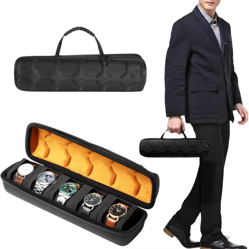 Boîte de rangement portable pour montres pour hommes