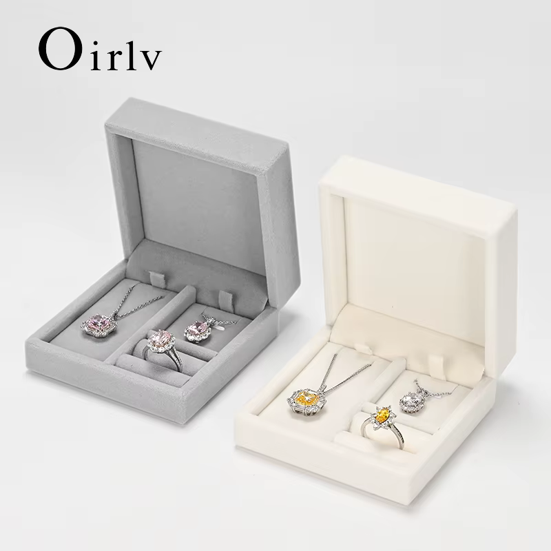 Oirlv boîte à bijoux en velours Portable