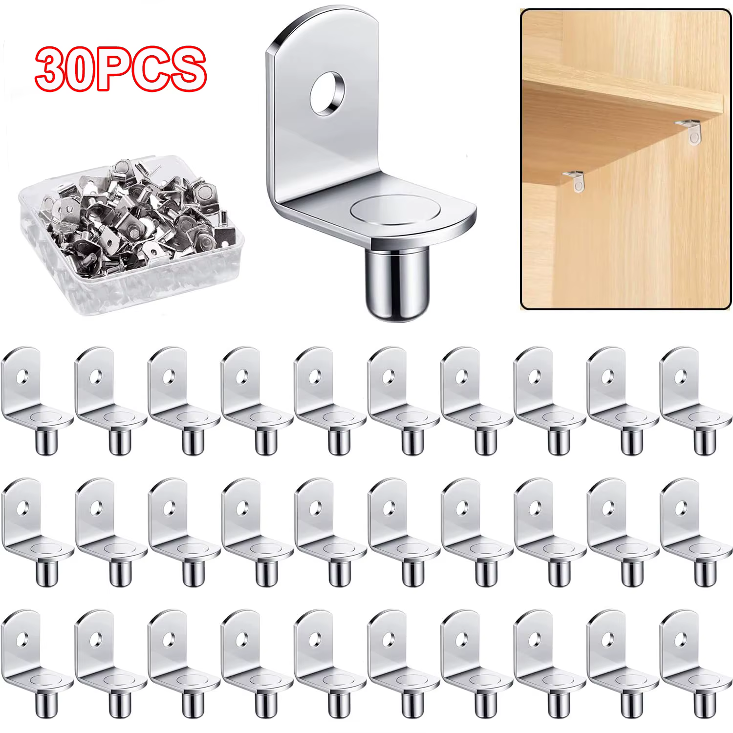 Supports d'étagère, 20 pièces