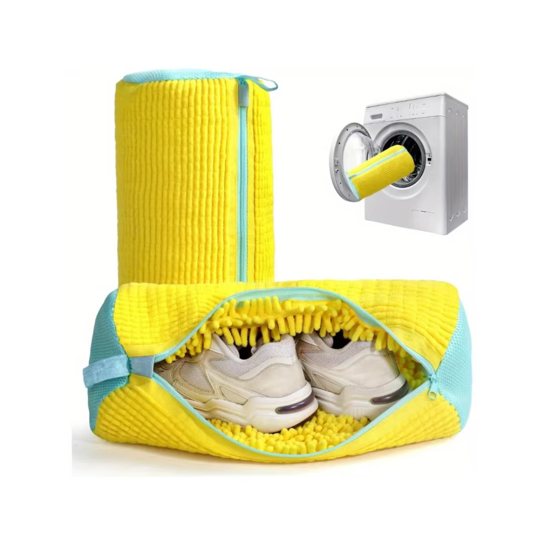 Sac de lavage pour chaussures en microfibre avec fermeture