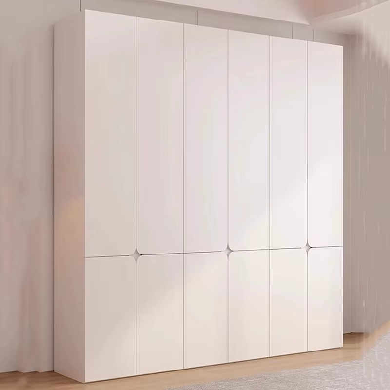 Armoire en bois massif rangement enfant chambre blanc