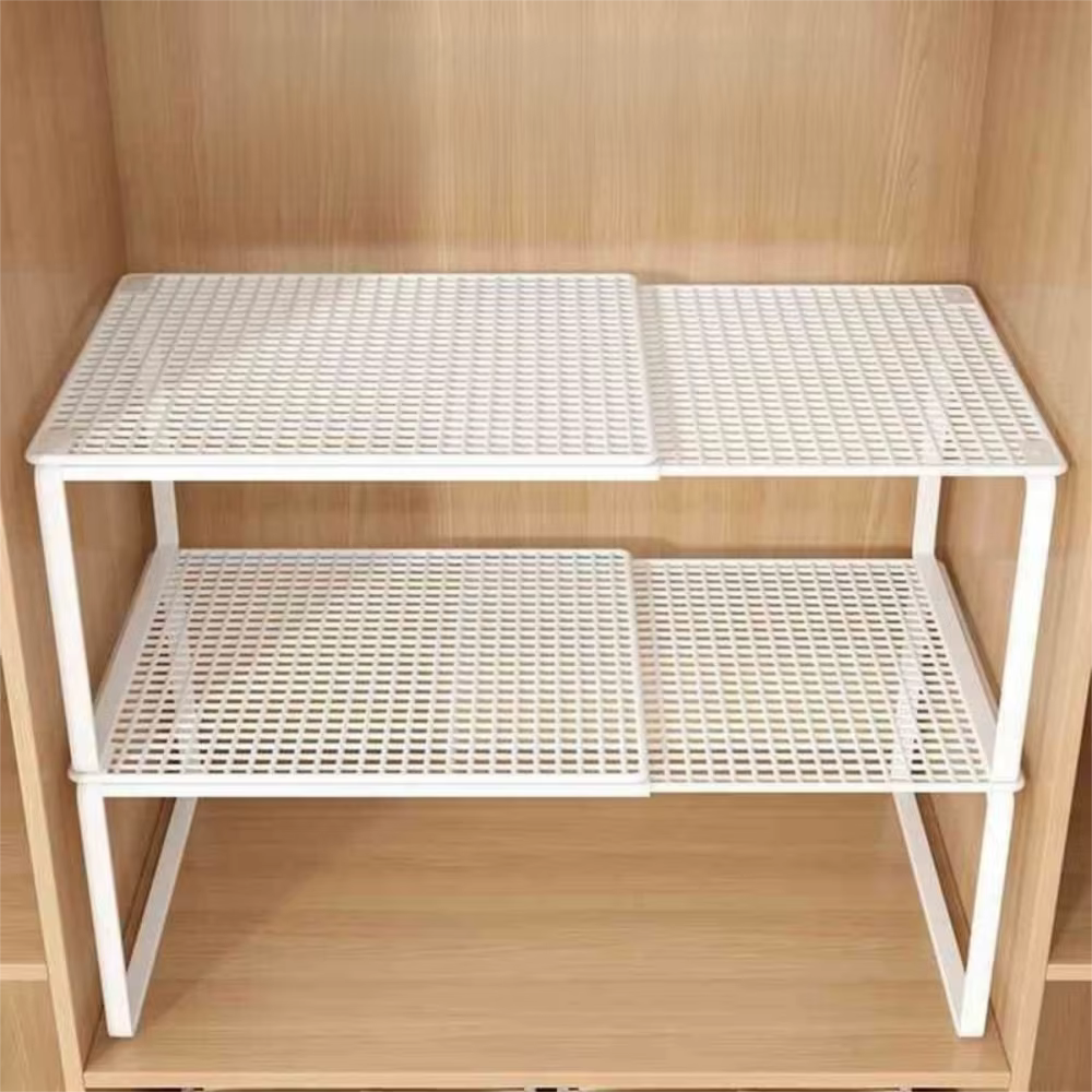 Étagère de placard télescopique empilable, séparateur de rangement extensible pour armoire, organisateur de placard réglable, planche de séparation de garde-robe antirouille
