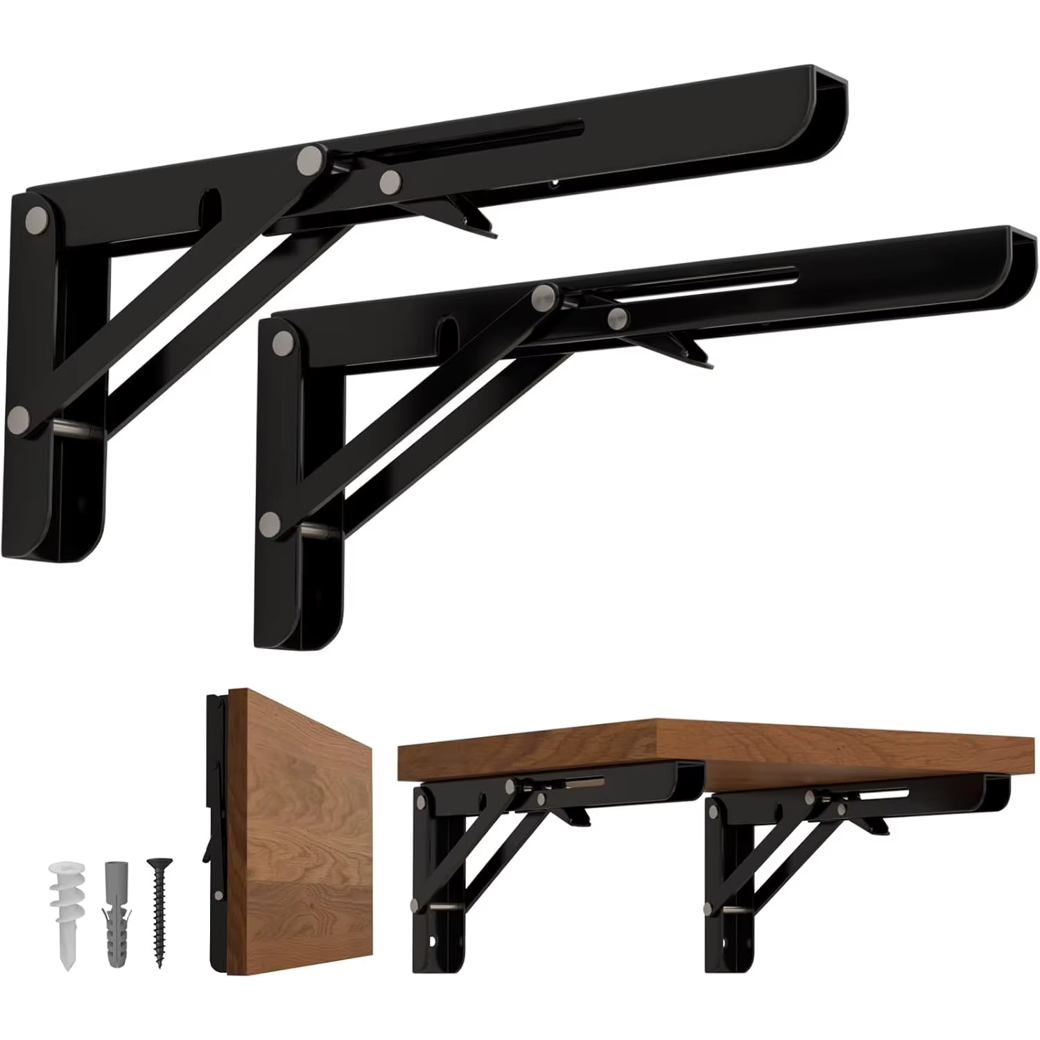 Ensemble de 2 supports pliants réglables robustes