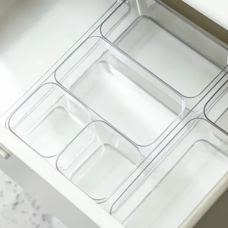 Boîte transparente organisateur de rangement bureau