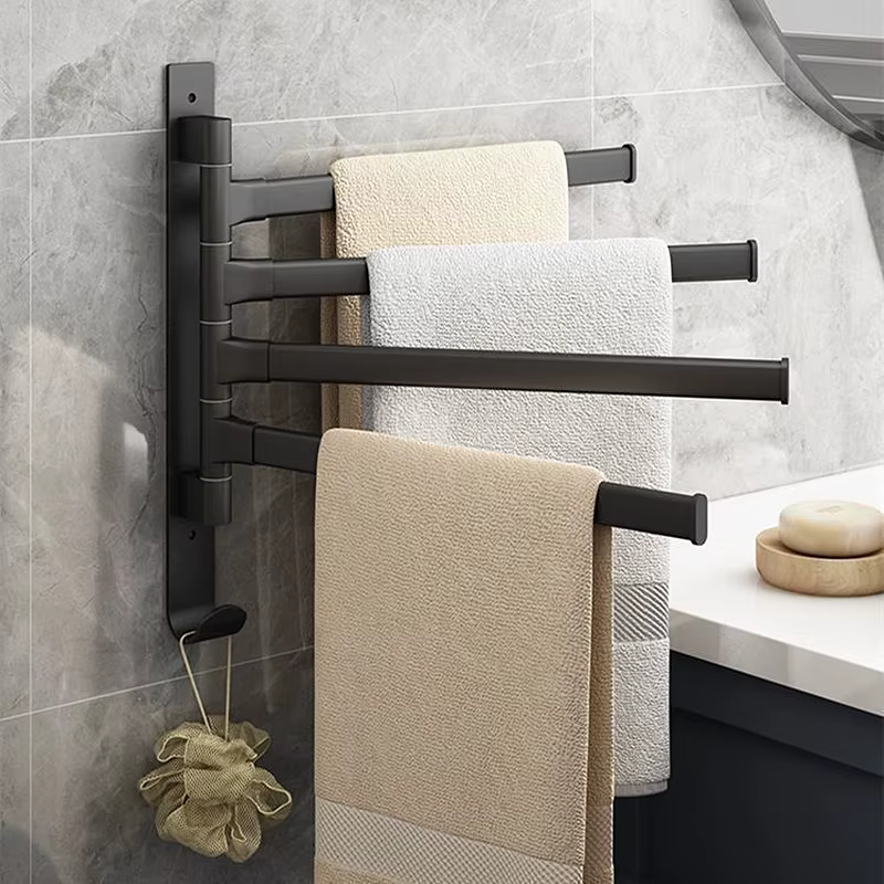 Porte-serviettes rotatif en aluminium