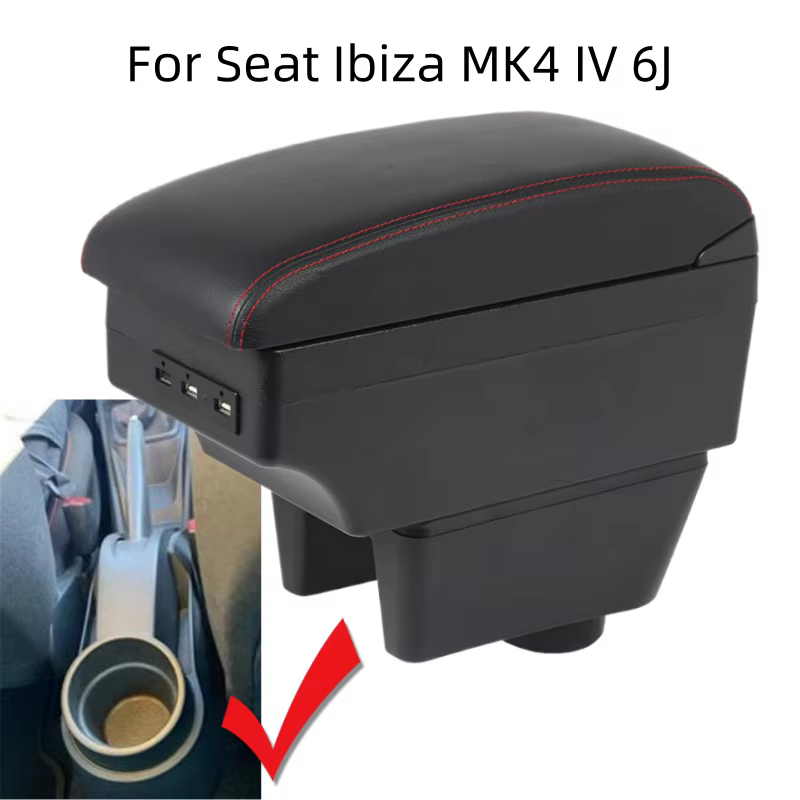 Boîte d'accoudoir pour Seat Ibiza pour Ibiza MK4 IV 6J 2008 – 2017