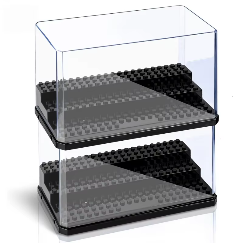 Vitrine étagère transparente large boîte à 3 niveaux pour figurines-protecteur acrylique pour petites figurines Pop-stockage de vitrine transparente