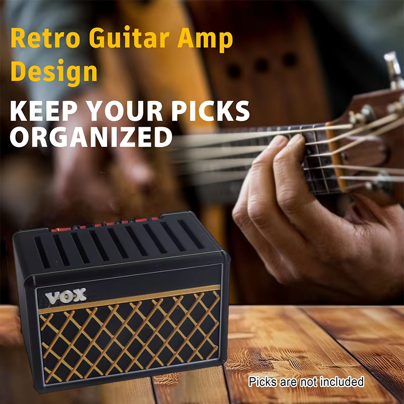 Ensemble de rangement de plectres de guitare de musicien