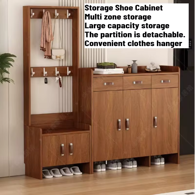 Étagère de rangement pour chaussures en bois