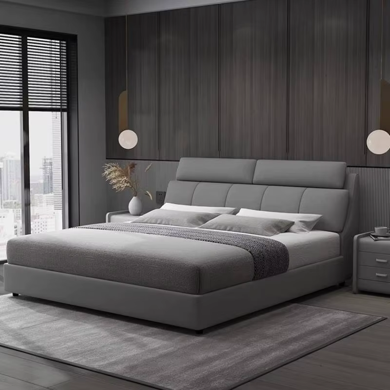 Lit pour adultes avec rangement en bois