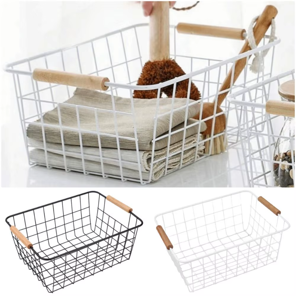 Panier de rangement de bureau en métal