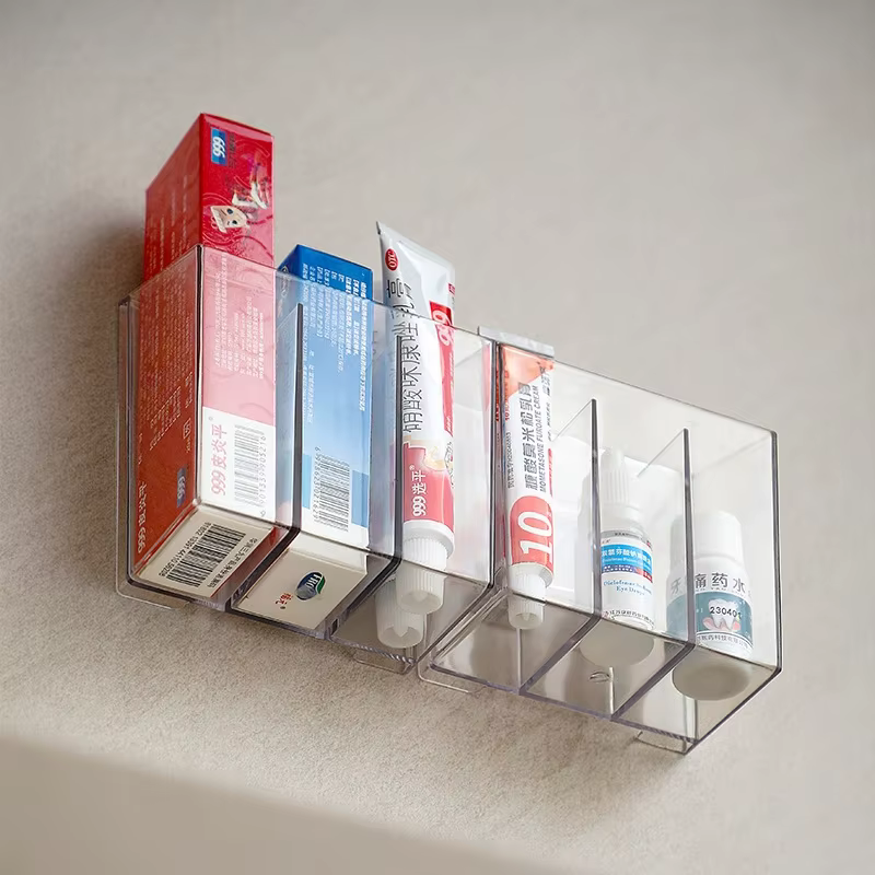Organisateur mural de compartiment à médicaments domestique/boîte de rangement tubulaire categorisée