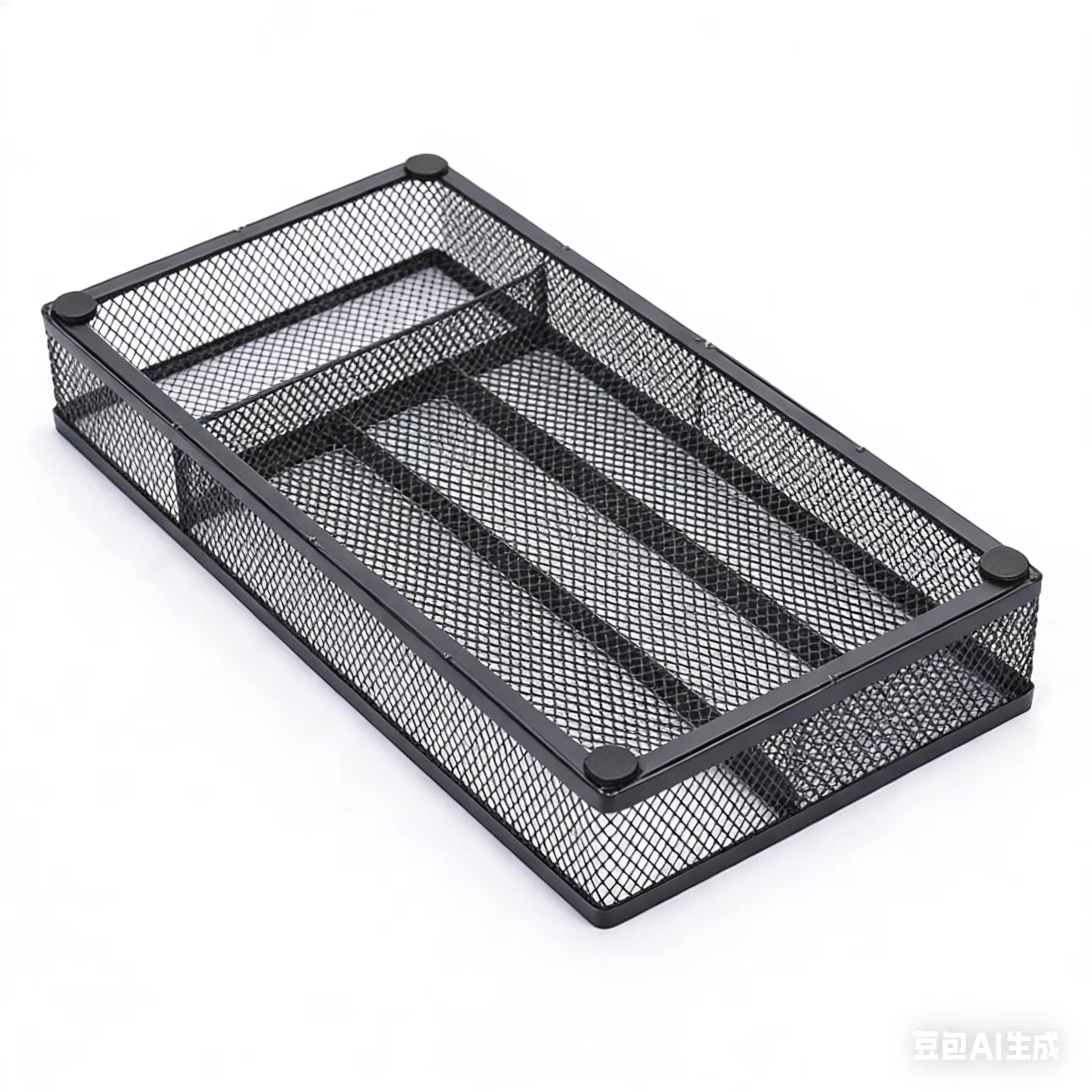 Plateau de rangement en métal pour couverts de cuisine