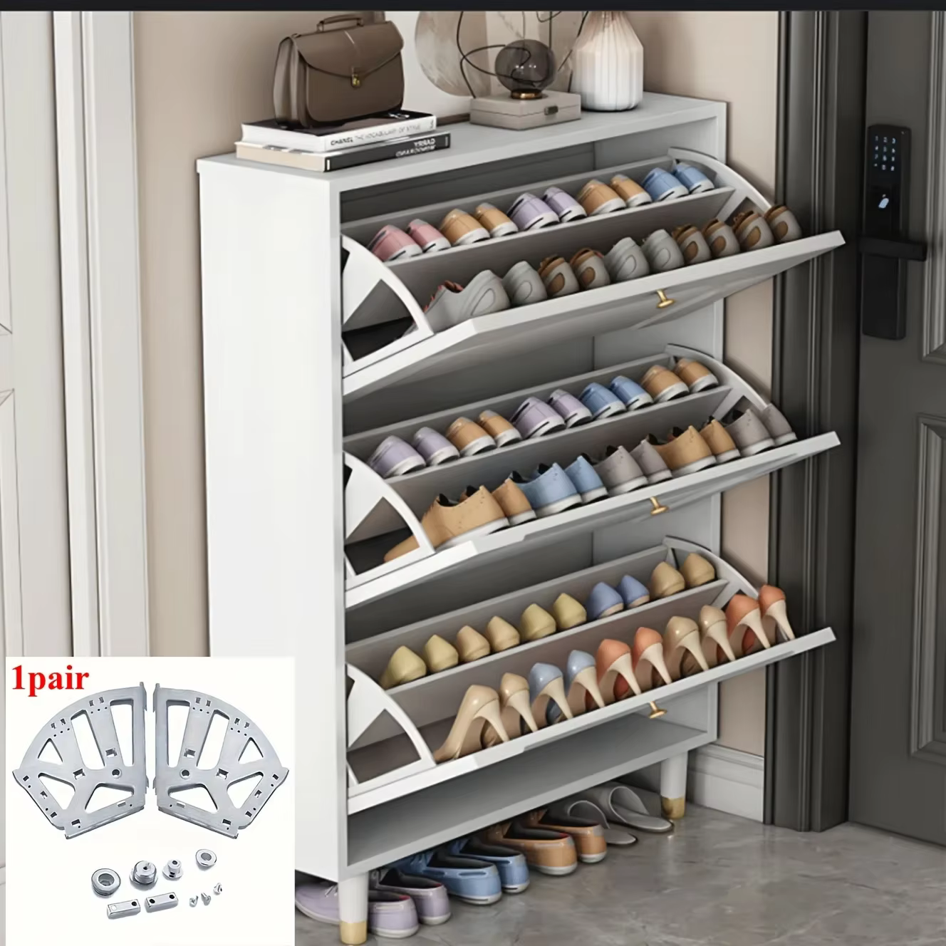 Accessoire pour étagère à chaussures - Connecteur à 3 niveaux