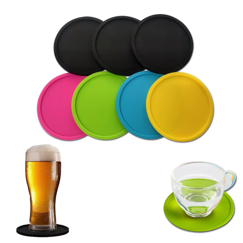 Sous-verres en silicone noir