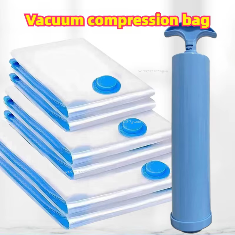 Sac de rangement sous vide pour vêtements avec pompe