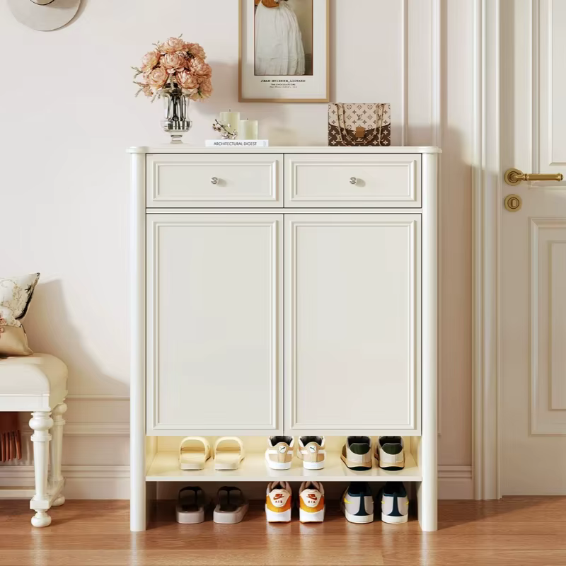 Meubles de rangement de luxe blancs pour chaussures