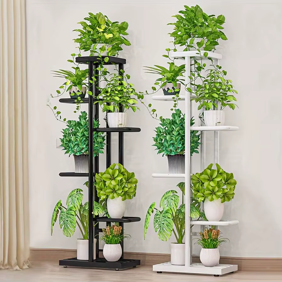 Étagères en fer pour plantes en pot