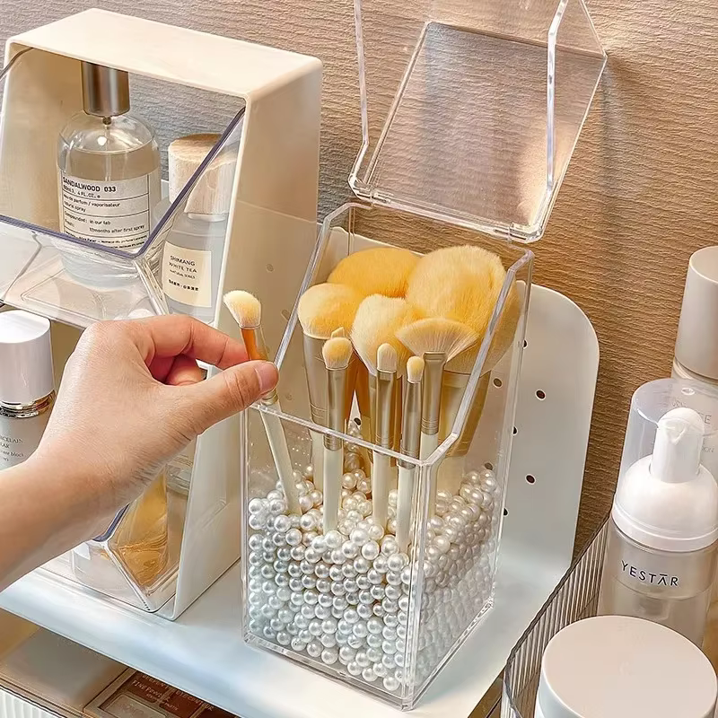 Boîte de rangement pour pinceaux de maquillage