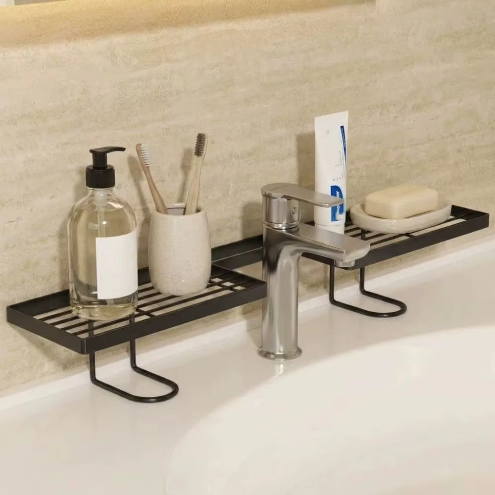Étagère de rangement pour salle de bain avec drainage d'eau