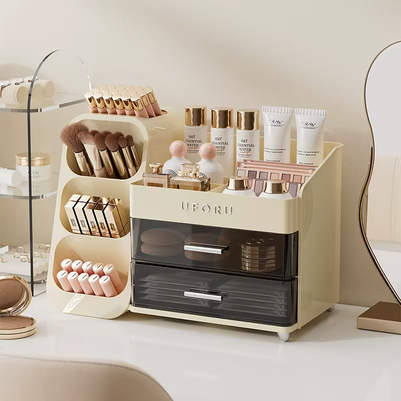 Uforu Boîte de rangement de cosmétiques pour la rentrée scolaire – Grande capacité