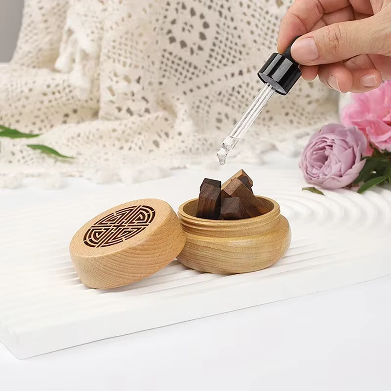 Boîte en bois de parfum Antique Portable sans parfum