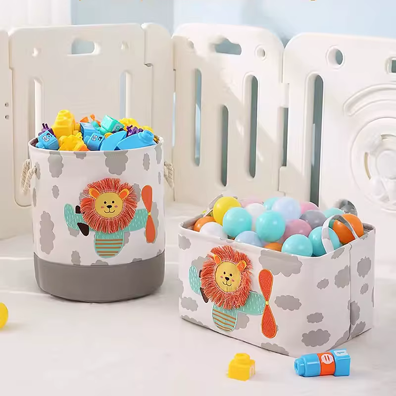 Panier de rangement pliable en tissu pour la maison