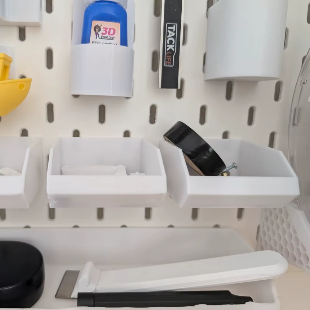 Organisateur de pièces d'outils en plastique pour gagner de la place - Boîte de rangement suspendue pour garage