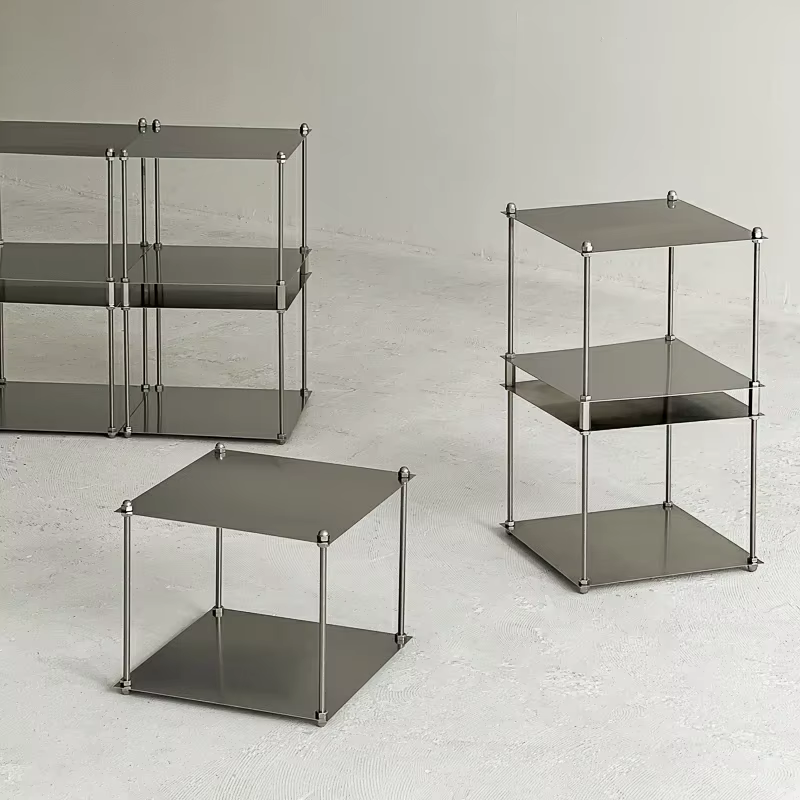 Support de rangement modulaire en métal autoportant