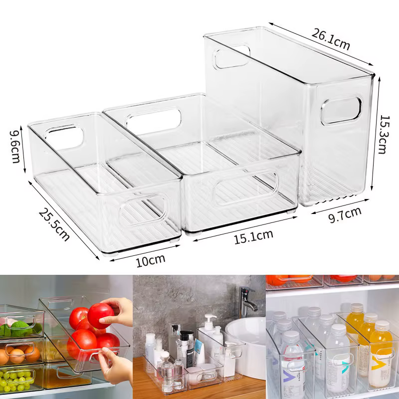 Boîte de rangement transparente pour réfrigérateur