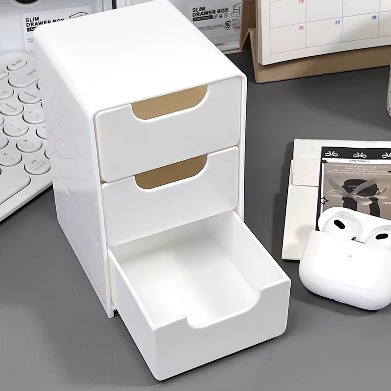 Boîte de rangement de bureau pour bijoux de maquillage