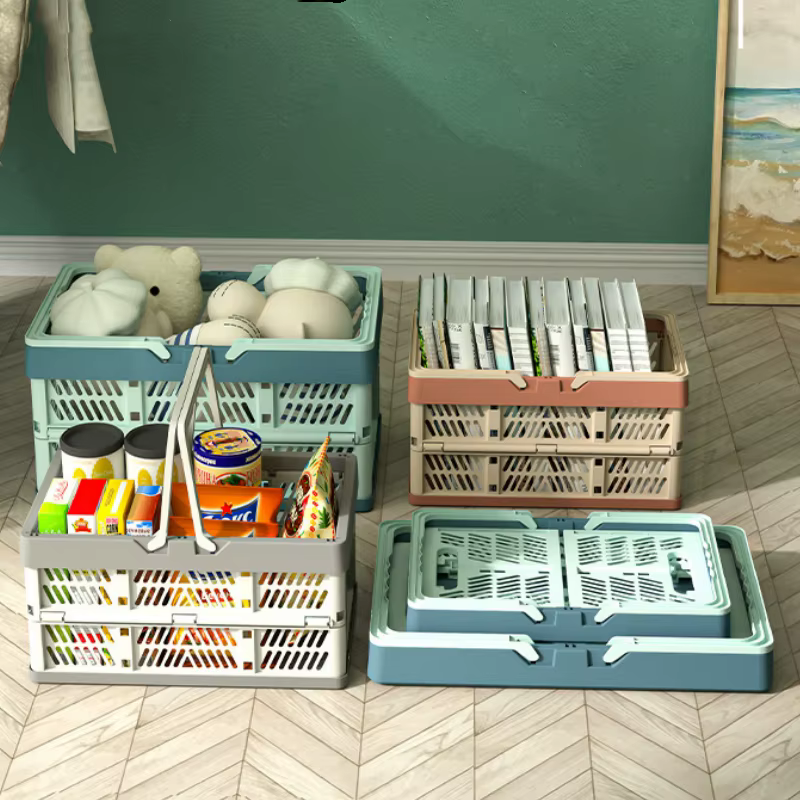 Panier de rangement pliable en plastique