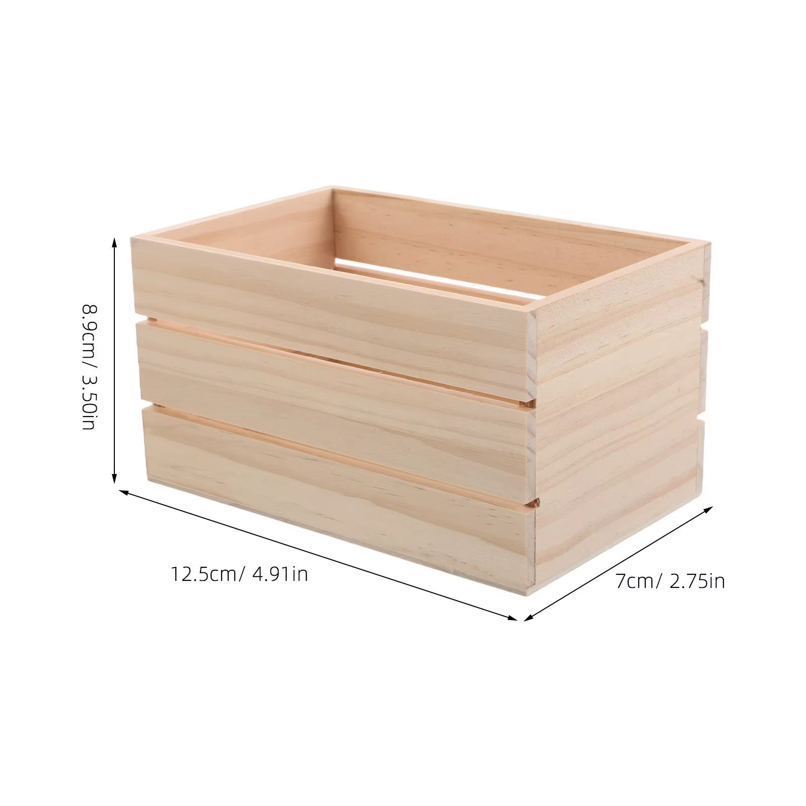 Boîte de rangement en bois massif 16
