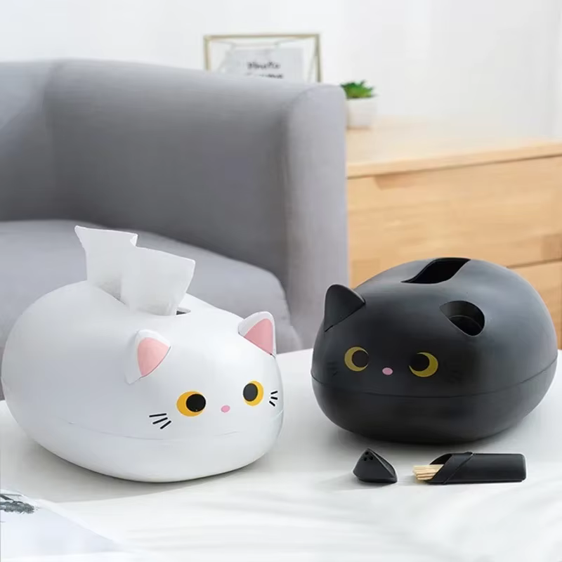 Boîte à mouchoirs en forme de chat Kawaii