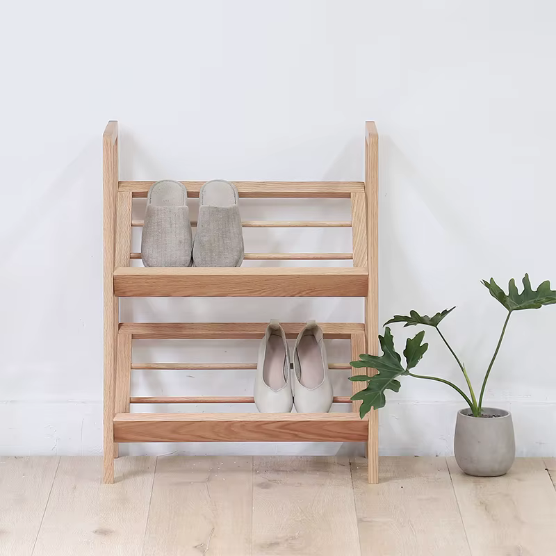Armoire à chaussures moderne et pratique en bois massif de haute qualité pour le salon